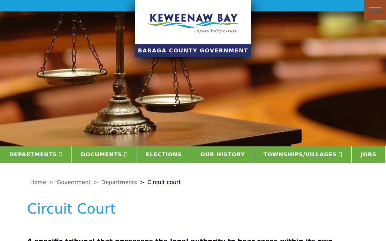 Baraga County criminal case records at the 12th Circuit Court