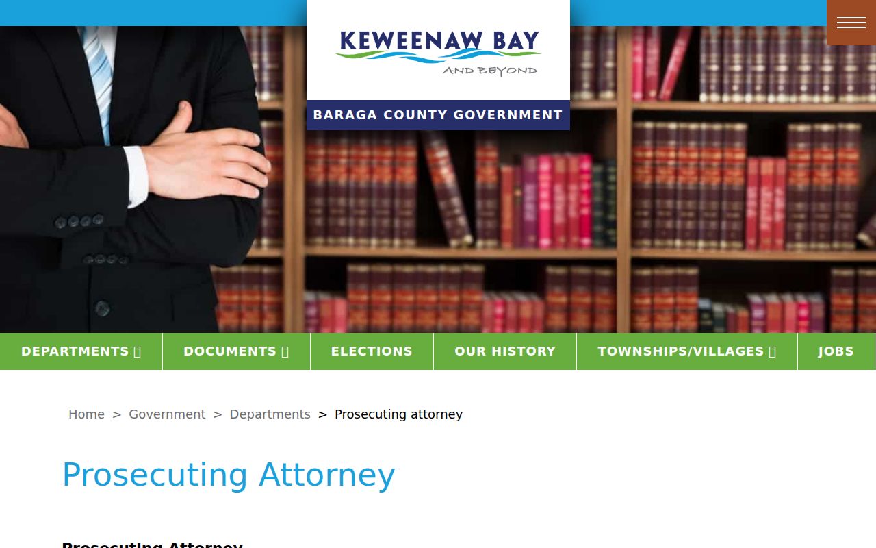 Baraga County criminal court case charging office