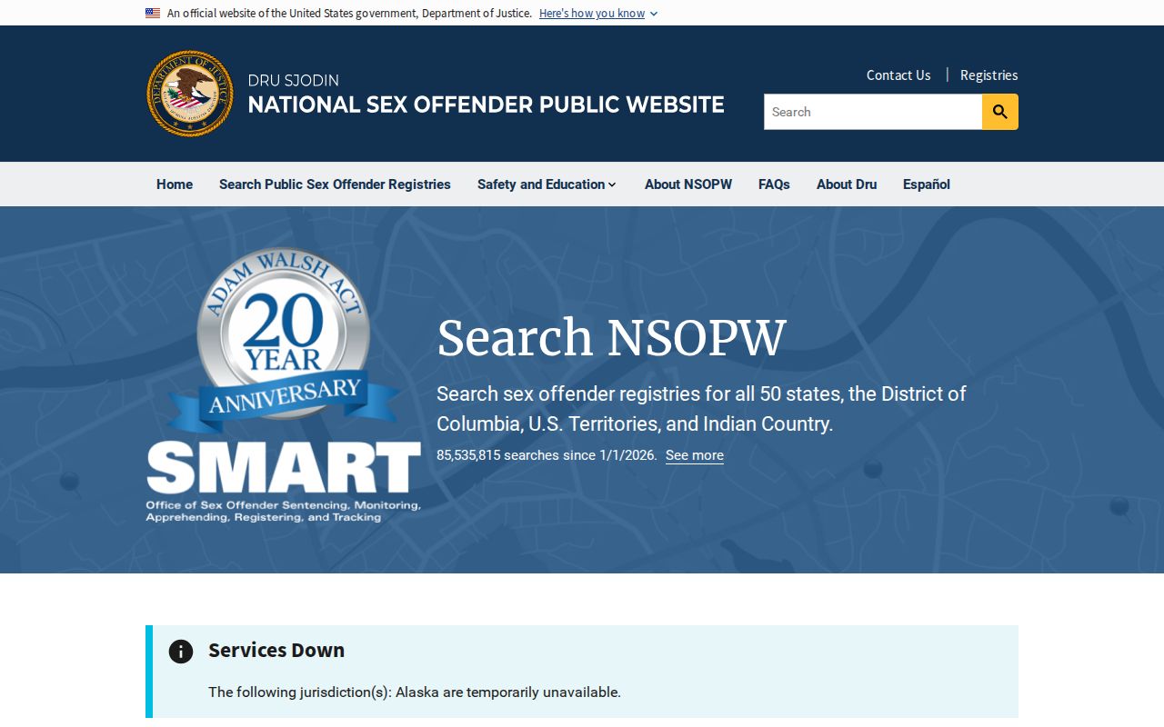 National registry supplement for a Baraga County sex offender search